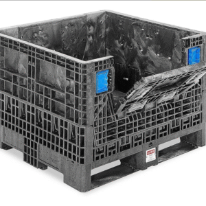 Contenedor Plegable - Carga A Granel - 81x76x64cm, Negro